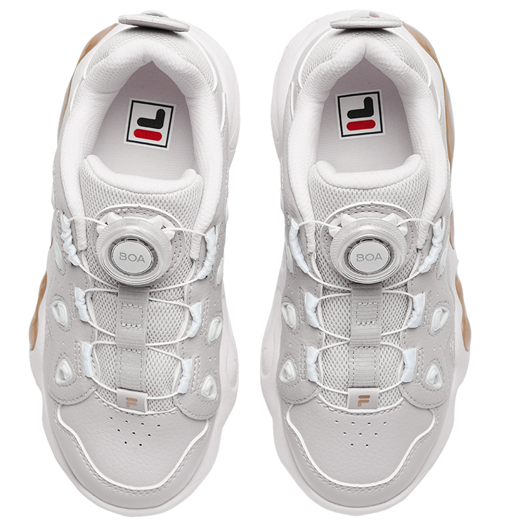Детские кроссовки BOA Low-Top для детей 3–7 лет FILA KIDS, серый/белый — фото 4