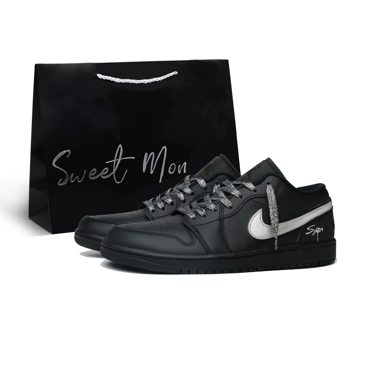 

Jordan Кроссовки Air 1 Shadow Gray Leather Slip Resistant Abrasion Resistant Low top Vintage Unisex