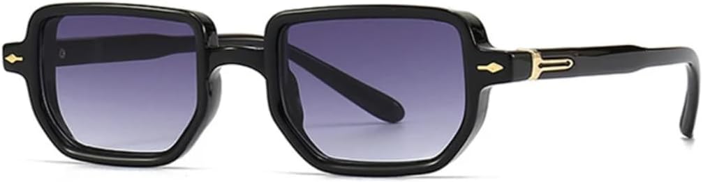 

Популярные модные прямоугольные солнцезащитные очки для женщин, защита от УФ-излучения UV400, ретро-градиентные, для мужчин, с заклепками VRTRFFTR, Black Gray Gradient