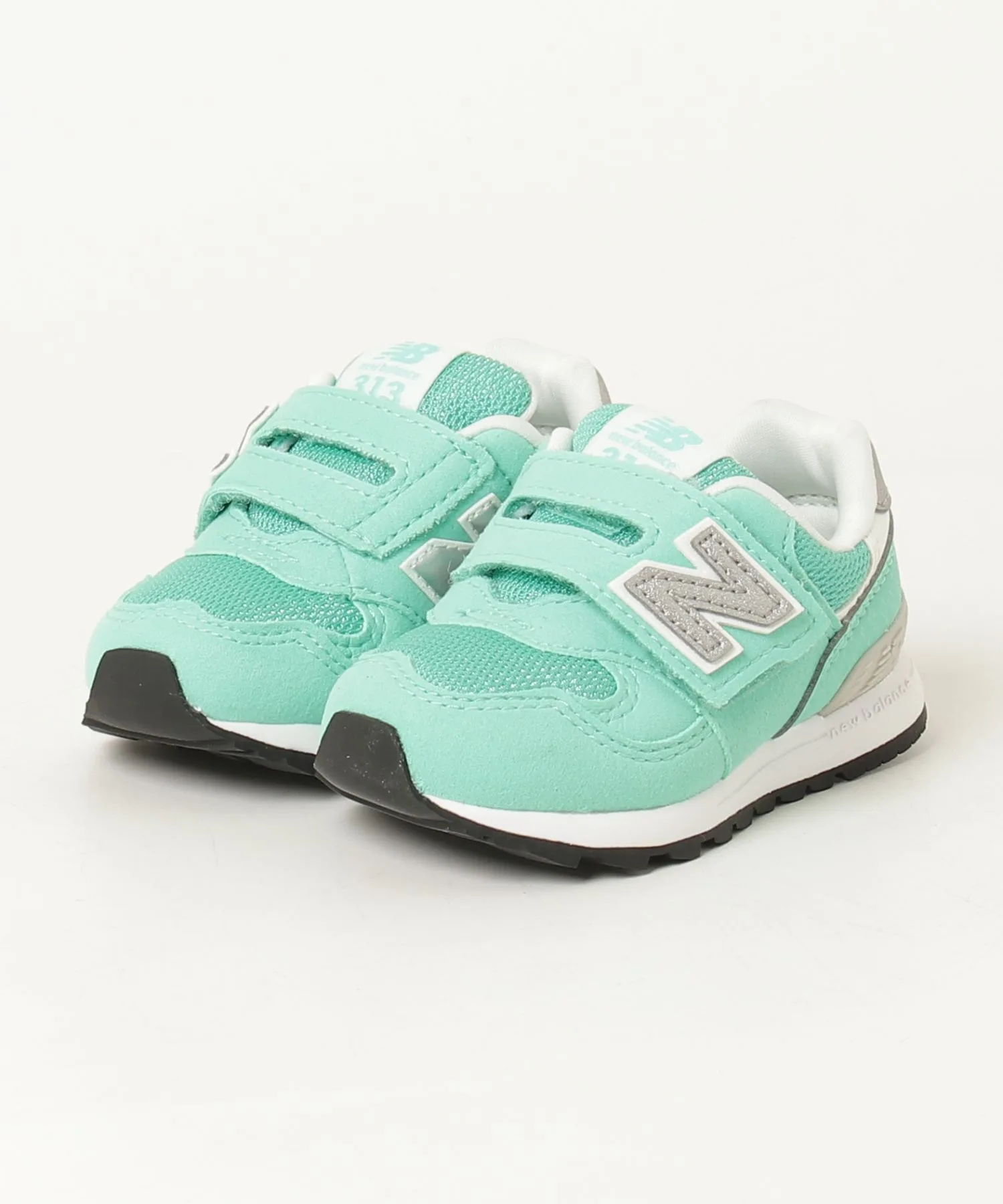 Детские кроссовки с липучкой 313 Hook and Loop New Balance зеленые — фото 3