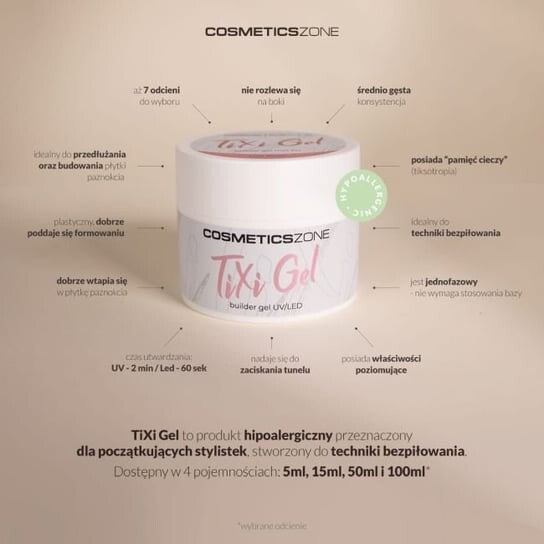 Жидкий гель для наращивания памяти грязно-розовый UV LED Lollipop Pink 50мл Cosmetics Zone — фото 3