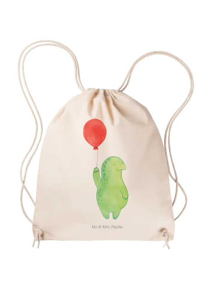 

Спортивная сумка Mr & Mrs Panda Sportbeutel Schildkröte Luftballon ohne Spruch, кремовый