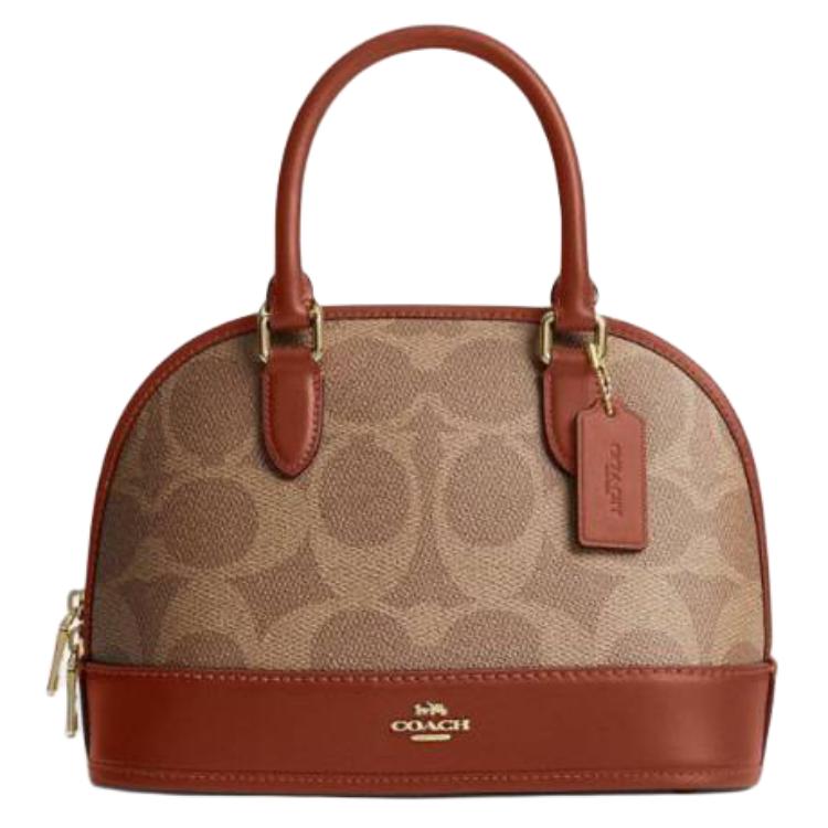 

COACH Женская сумка через плечо из искусственной кожи коричнево-желтого цвета с карамельным оттенком