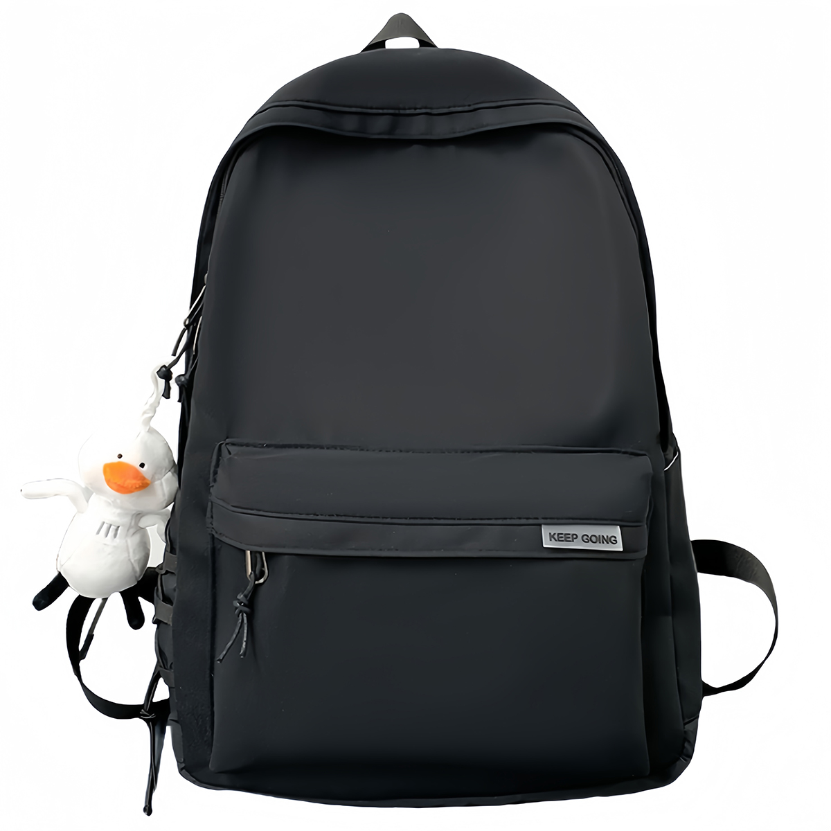 

Рюкзак нейлоновый унисекс черный BALANG, черный с подвеской Duck