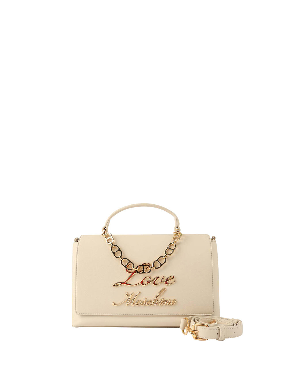 

Женская сумка через плечо цвета слоновой кости Moschino