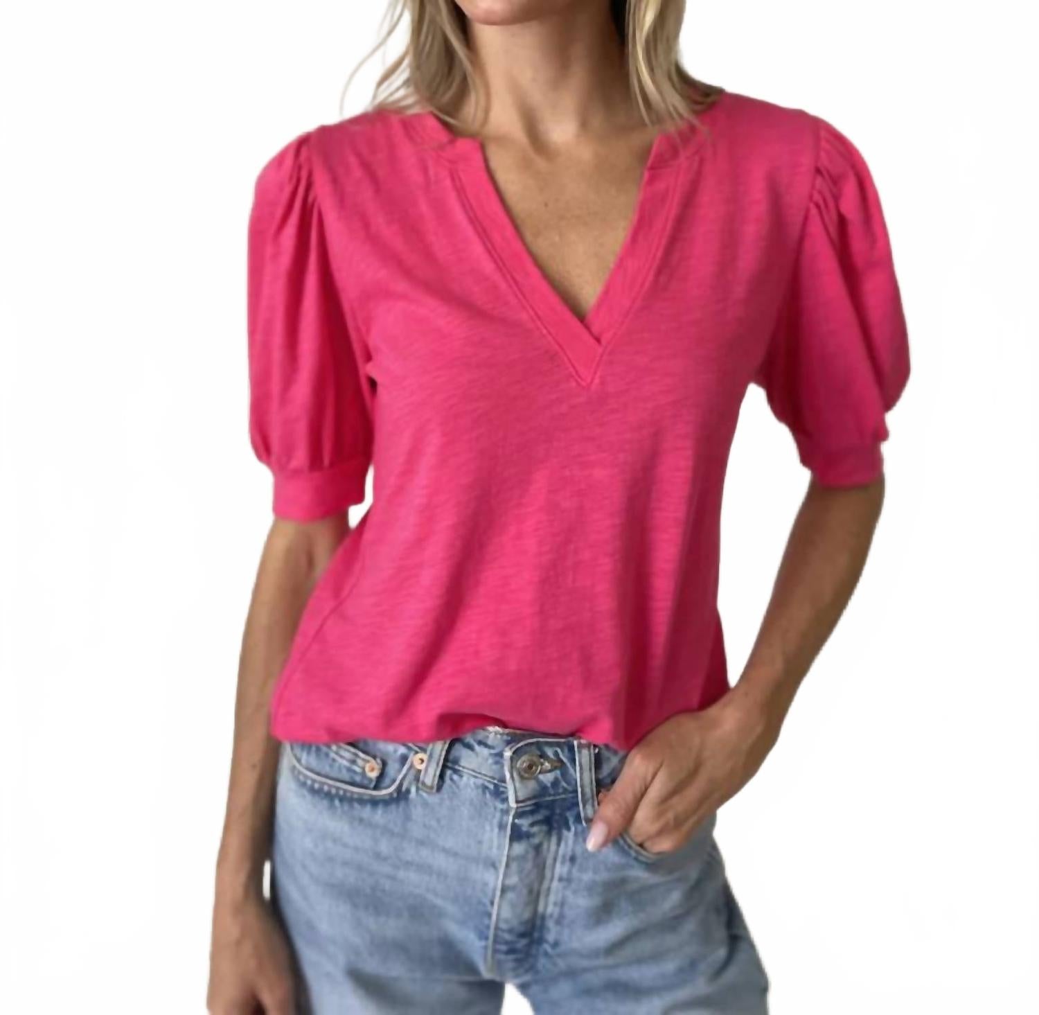 

Кира топ в цвете фанданго пинк SIX/FIFTY, розовый