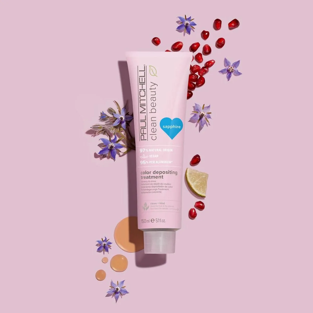 Средство для окрашивания волос Paul Mitchell Clean Beauty Color-Depositing Treatment: освежает и защищает окрашенные волосы. 151 мл (1 шт.), Sapphire — фото 4