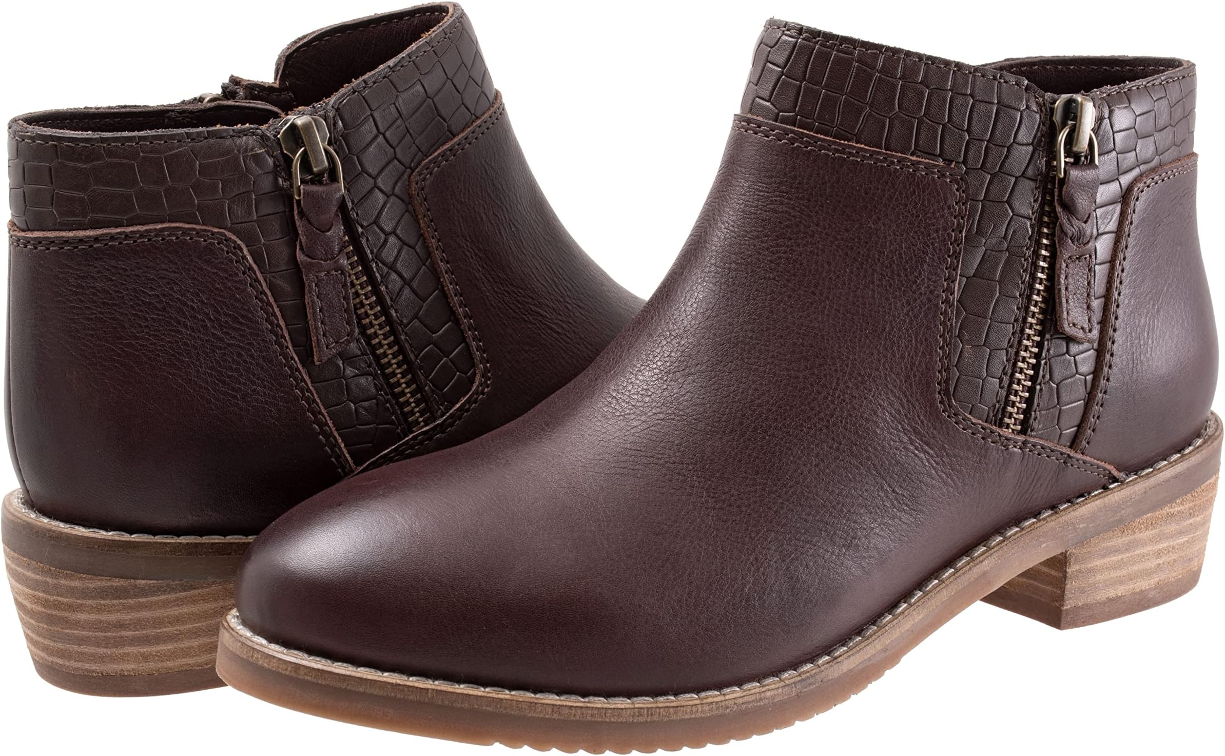 Ботинки SoftWalk Women's Rubi, Dark Brown/Croco