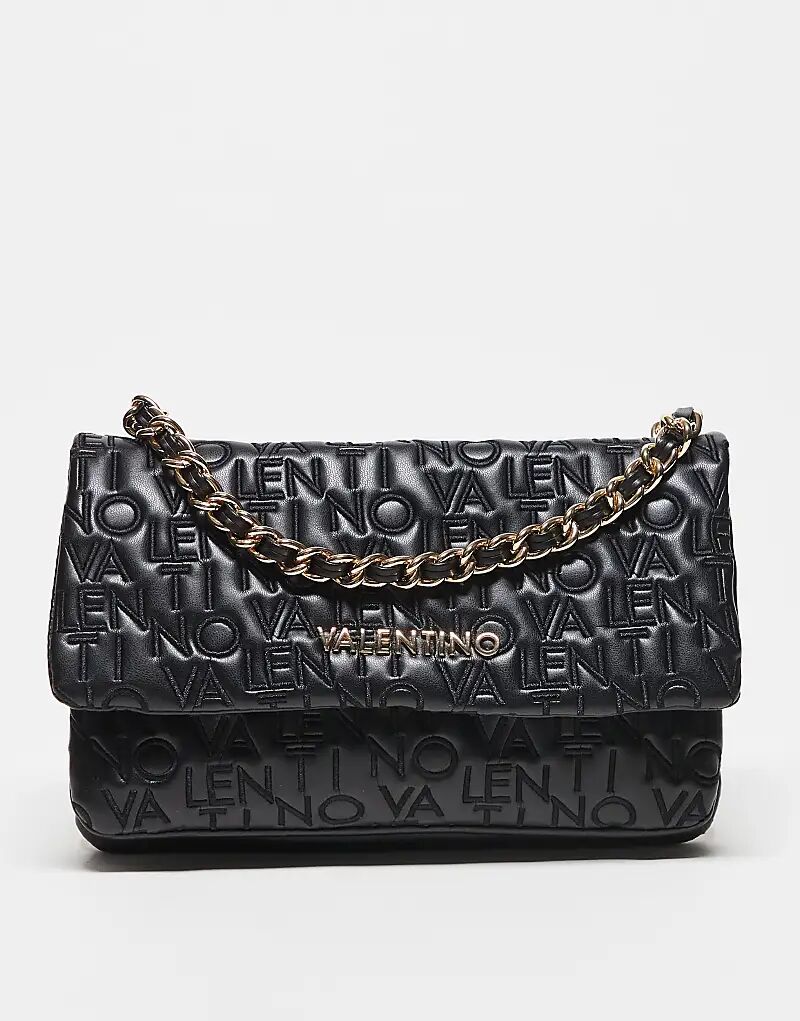 

Сумка через плечо Valentino Dram с вышитым логотипом и цепочным ремешком черного цвета Valentino Bags