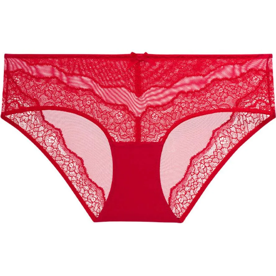 Victoria's Secret Трусики DREAM ANGELS женские, 1 шт, цвет перечный красный