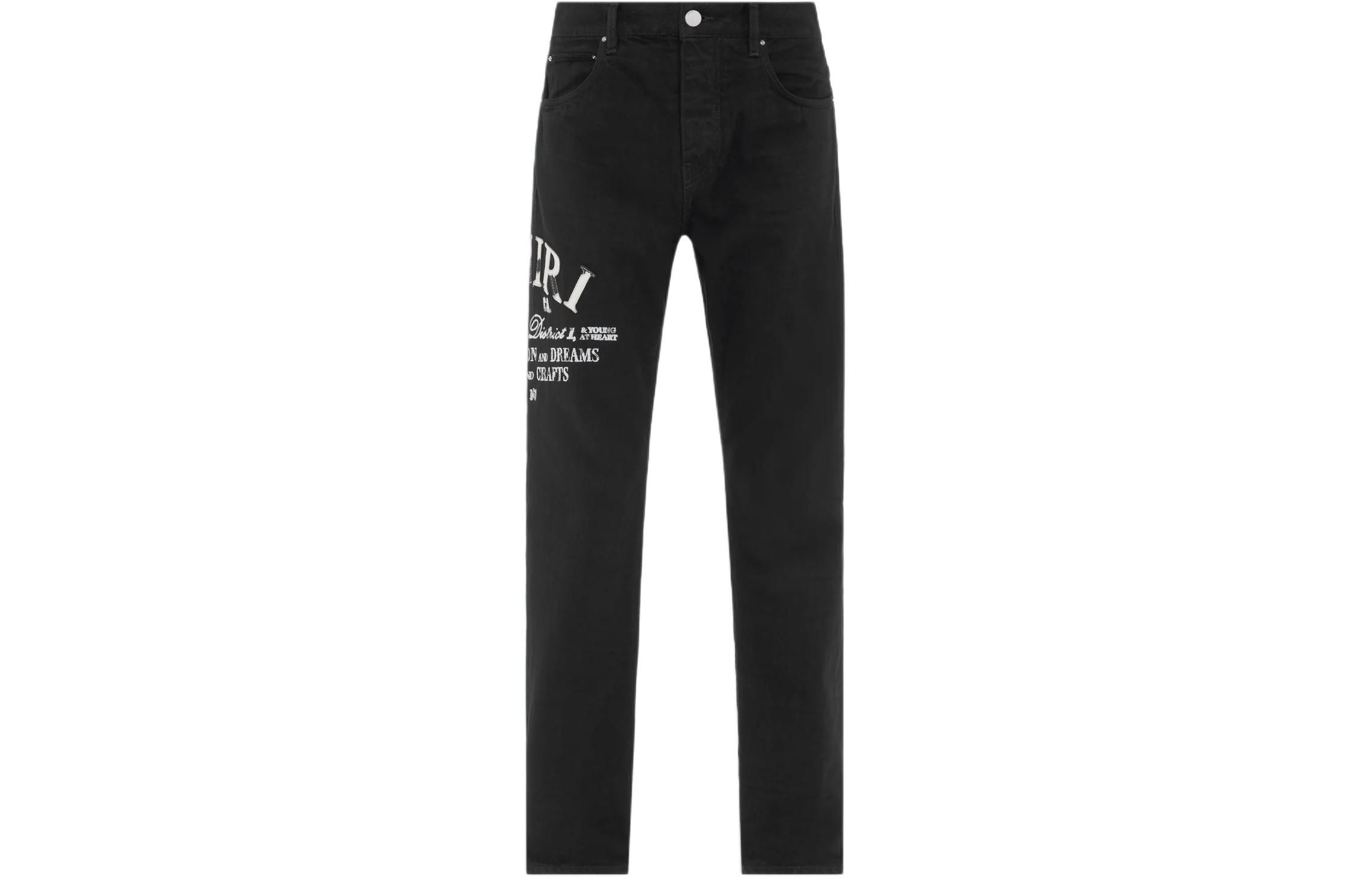 

Джинсы прямого кроя с логотипом AMIRI, черный