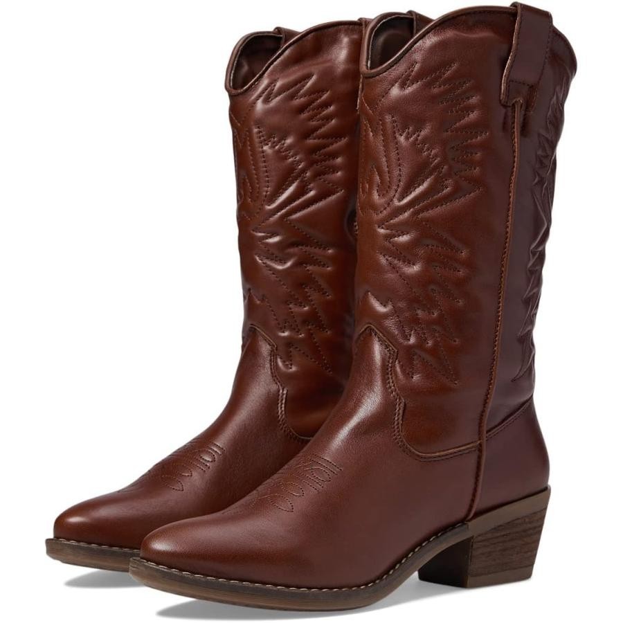 Женские ковбойские сапоги Steve Madden Hayward из кожи с узором, коричневый