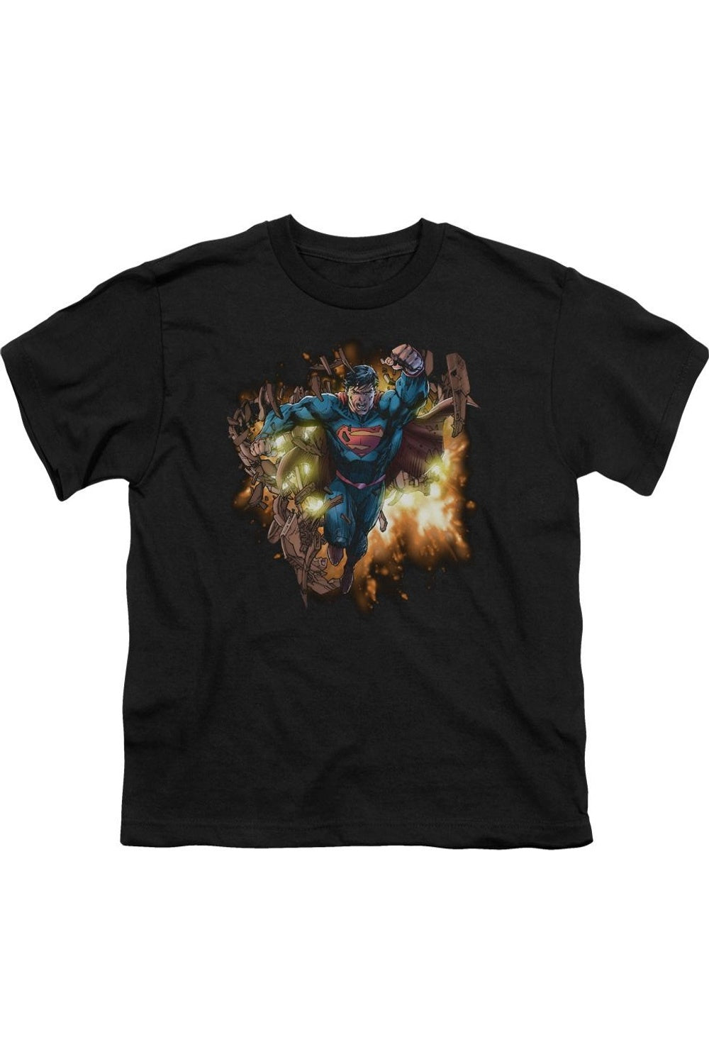 

Футболка с коротким рукавом для детей "Superman в полете" Gildan, черный