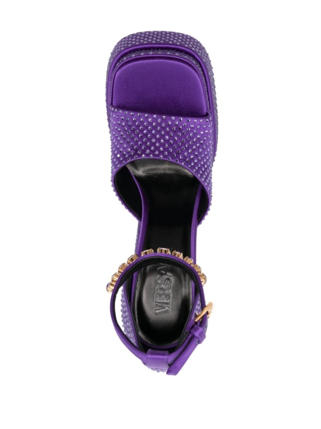 Versace босоножки Medusa Aeternitas на платформе, фиолетовый — фото 4