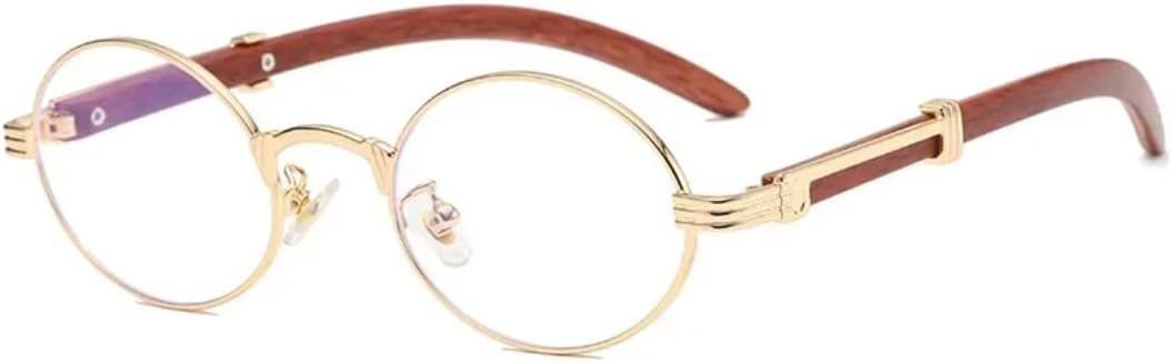 

Солнцезащитные очки с защитой от УФ-излучения UV400 | Маленькая овальная круглая оправа, цветные линзы | Для женщин и мужчин, для занятий спортом на открытом воздухе и вождения DSVIGF, Gold Transparent