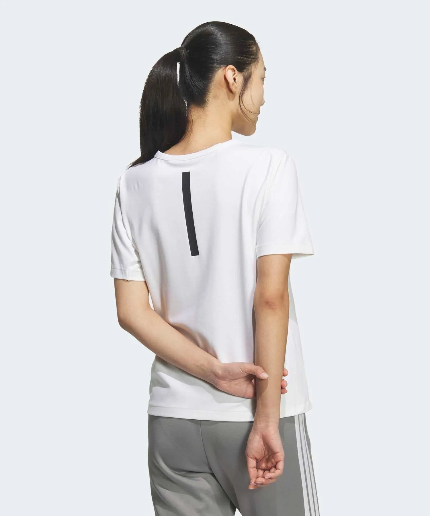 Женская футболка с коротким рукавом и логотипом adidas W ZNE SS Tshirts белая — фото 2