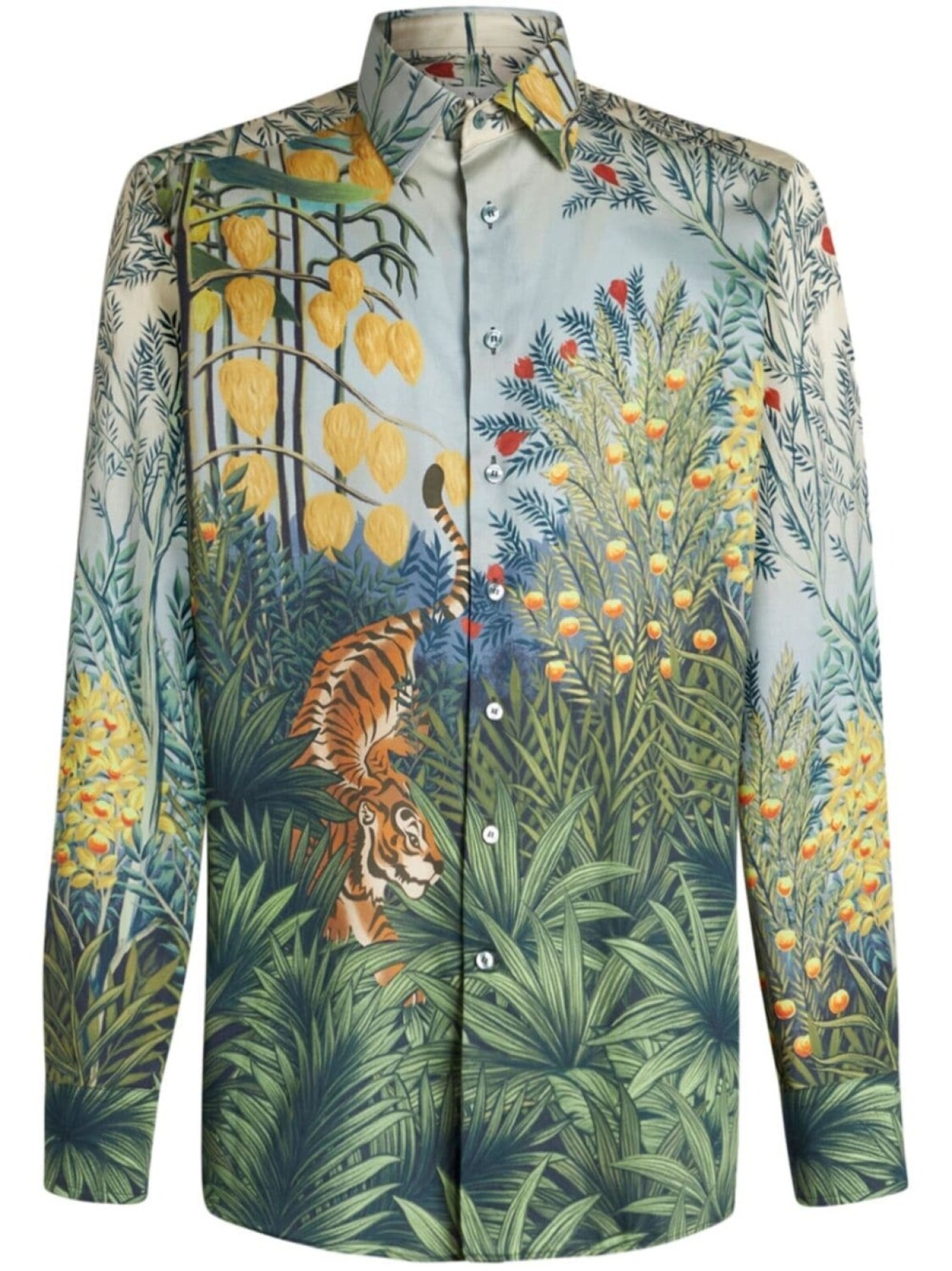 

ETRO рубашка с принтом, зеленый