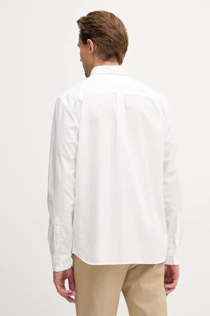Рубашка хлопковая Lacoste, белый — фото 3