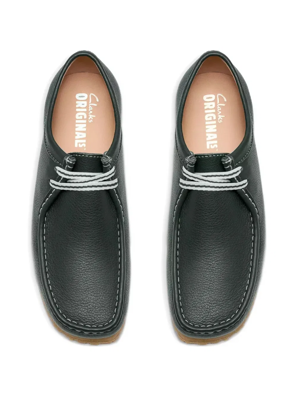 Кожаные ботинки Wallabee для пустыни Clarks Originals, зеленый — фото 4