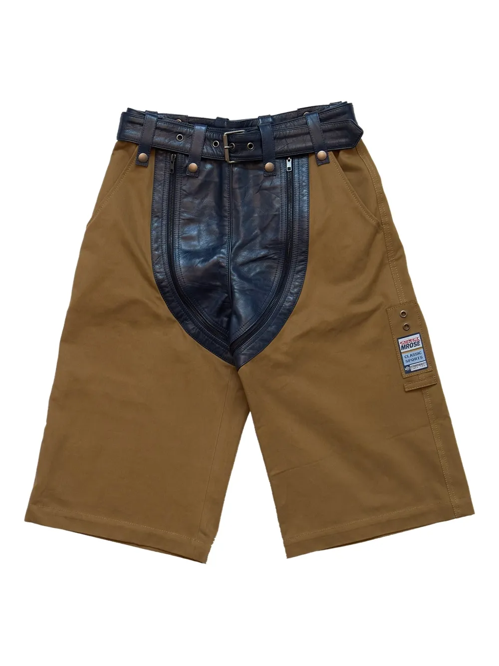 

Шорты с контрастными панелями Martine Rose, коричневый