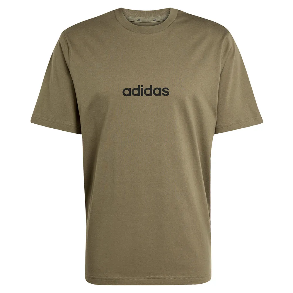 Футболка adidas Essentials Linear Single Jersey, зеленый — фото 3