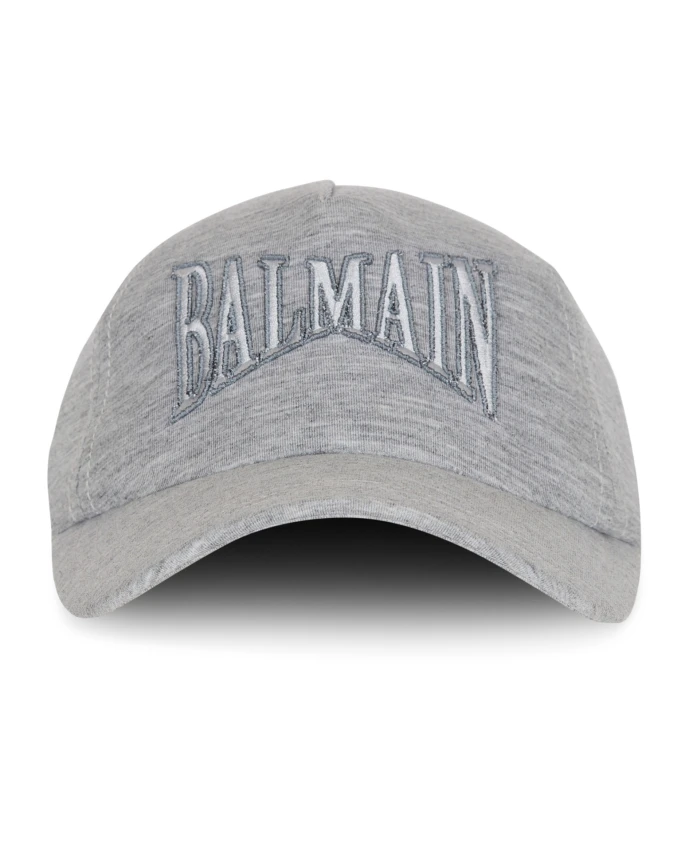 

Футболка с вышивкой Balmain, серый