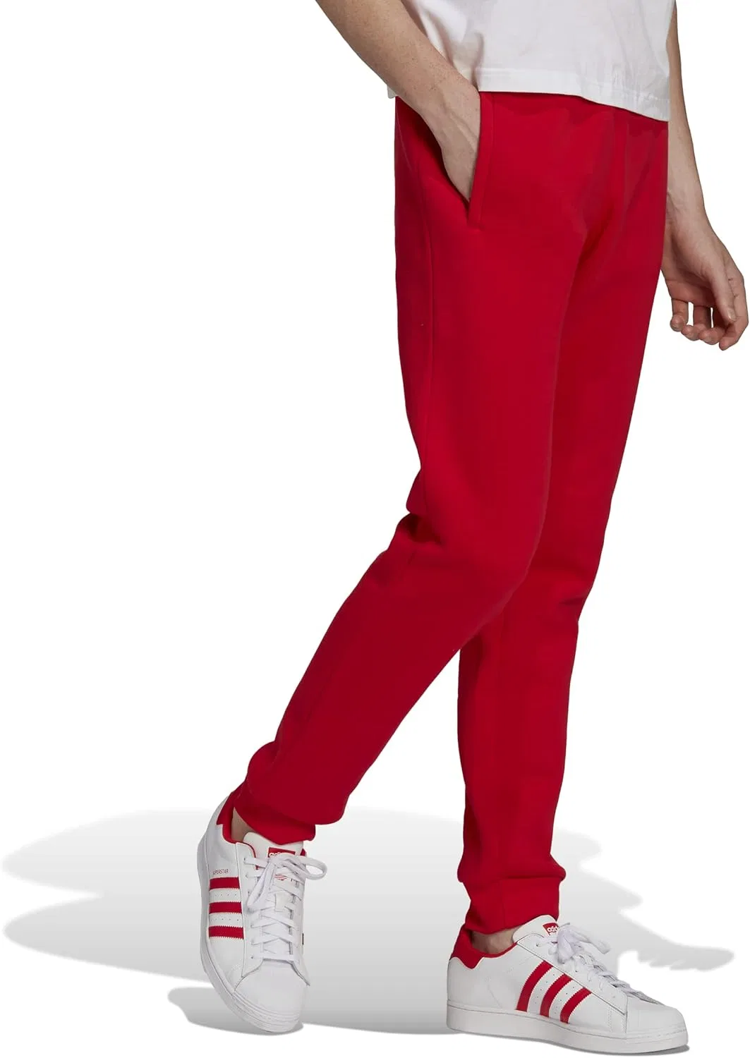 Adidas Originals мужские спортивные брюки Adicolor Essentials Trefoil, ярко-красный — фото 3