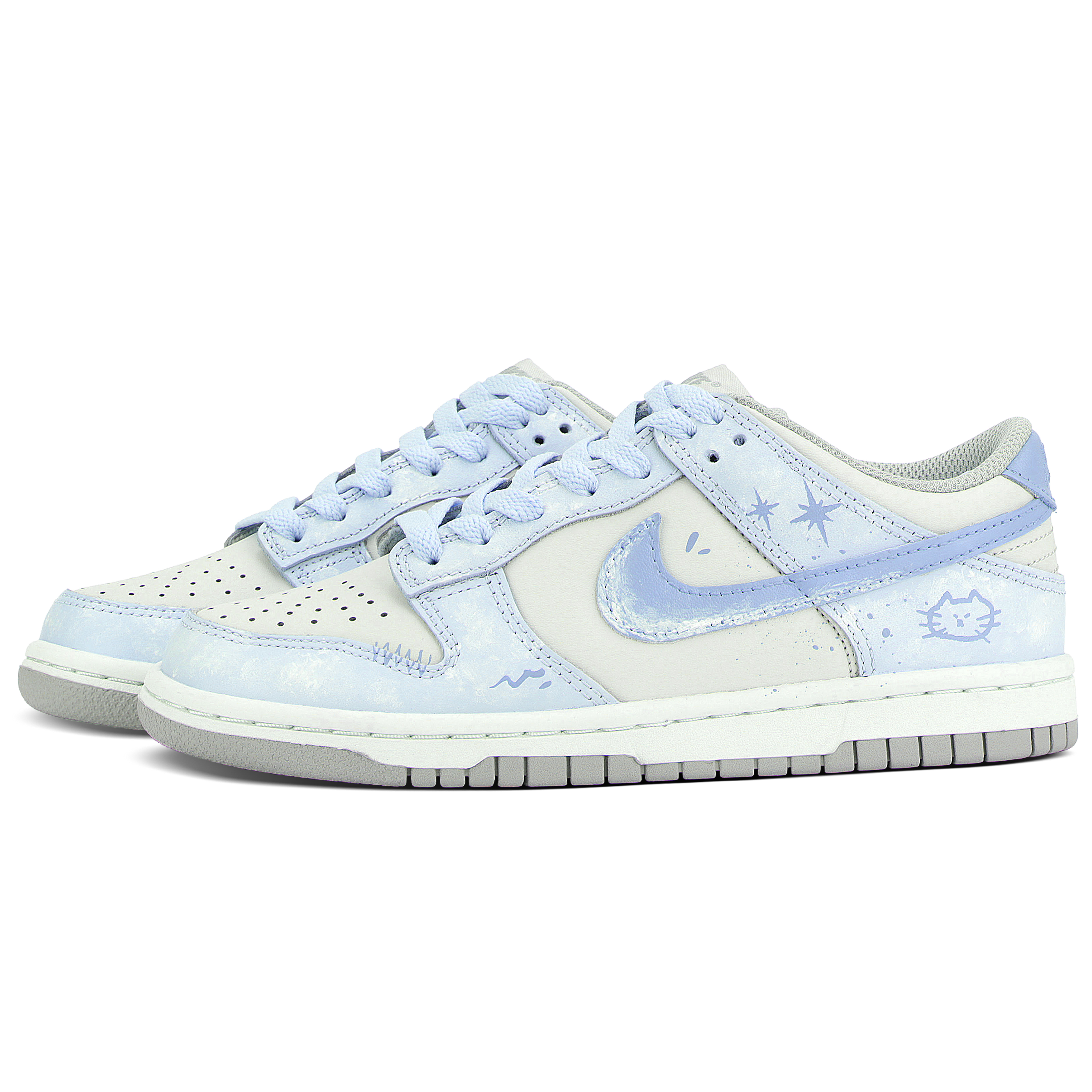 Кроссовки для скейтбординга Dunk Abrasion Resistant Slip Resistant низкие унисекс Nike, белый — фото 4