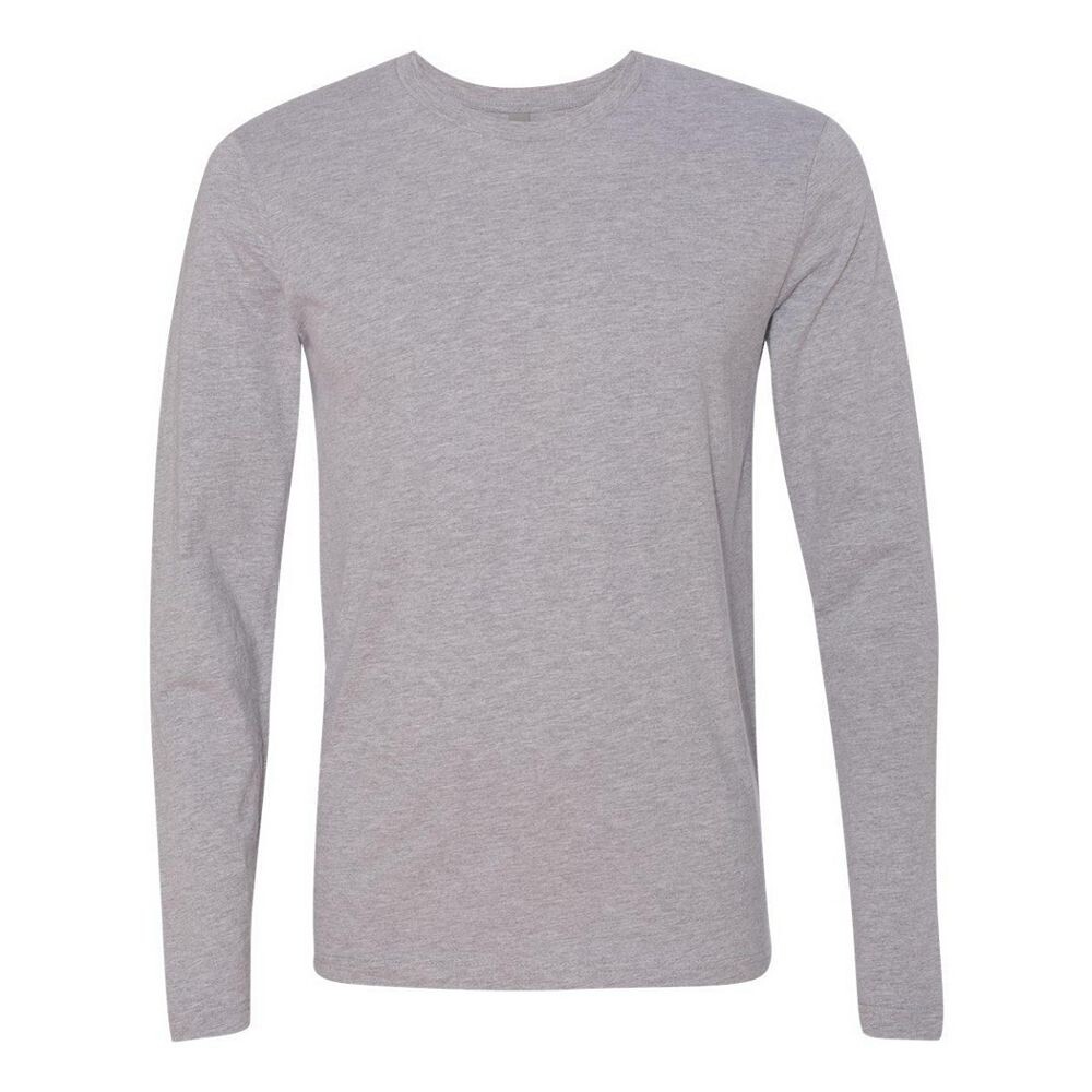

Хлопковая футболка унисекс с длинными рукавами Next Level, цвет Heather Grey