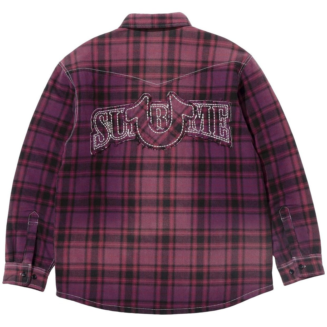 Рубашка из стеганой фланели в клетку True Religion FW25 WEEK13, унисекс Supreme, коричневый — фото 3