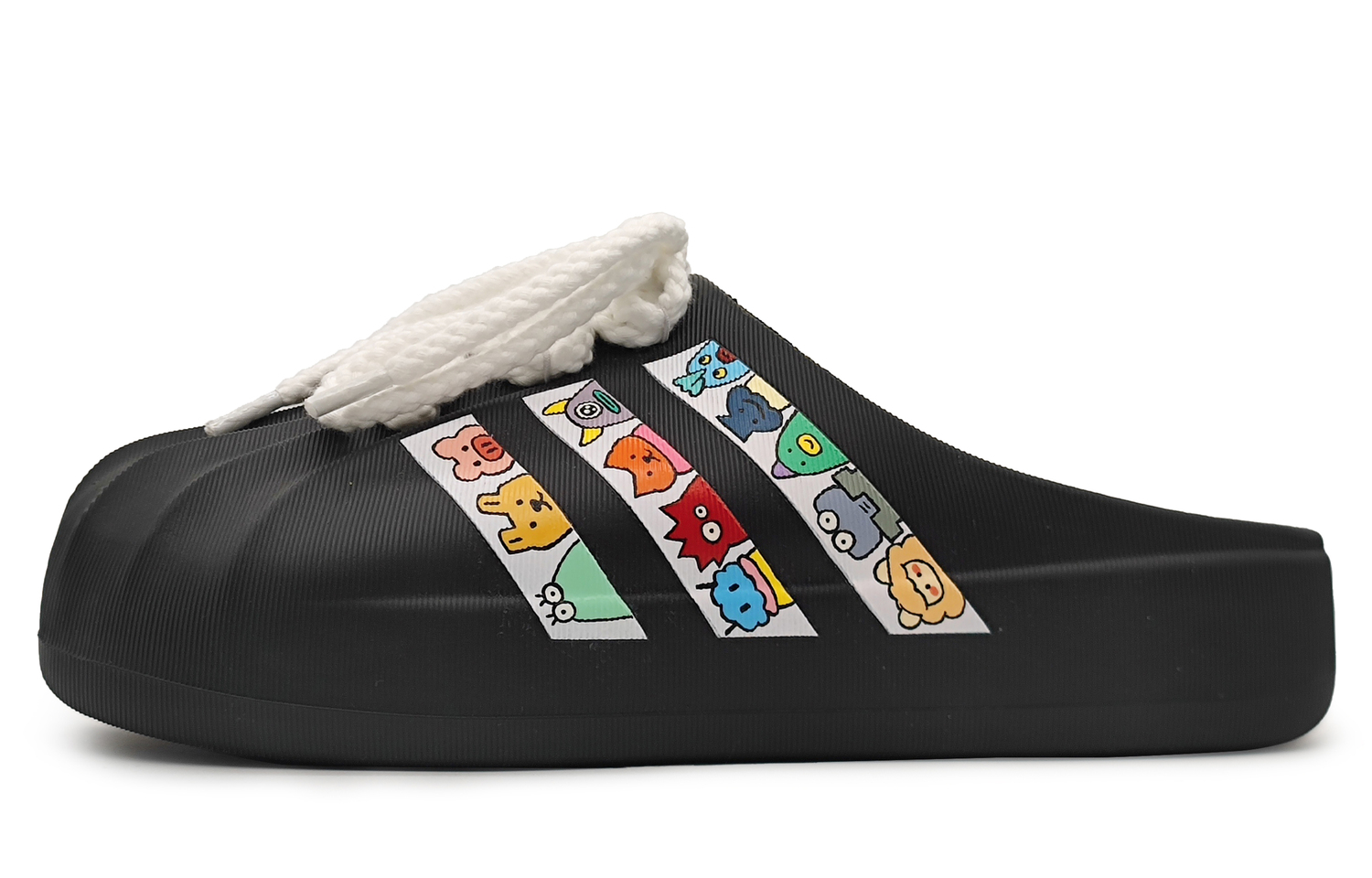 

Adidas Originals AdiFOM Superstar Slip-Resistant EVA закрытые тапочки Unisex черный белый