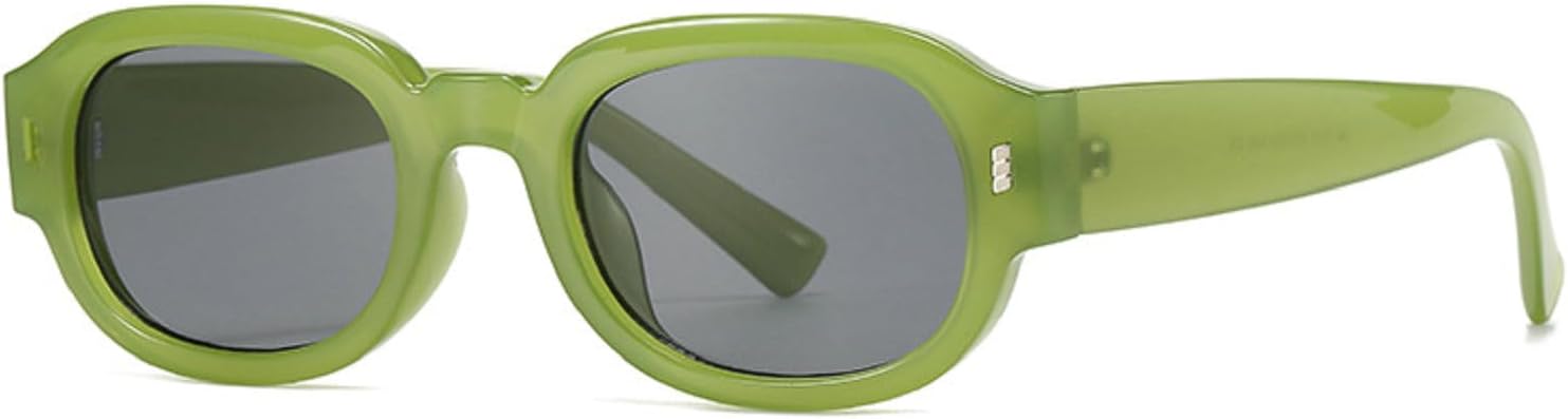 

Модные овальные женские солнцезащитные очки в стиле ретро, ​​конфетные цвета, прозрачные с градиентом, защита от УФ-излучения UV400, мужские солнцезащитные очки Melrose, Green