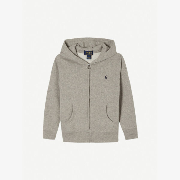 Толстовка из хлопка и флиса с вышитым логотипом для детей 2–14 лет Polo Ralph Lauren, цвет dark sport heather — фото 2