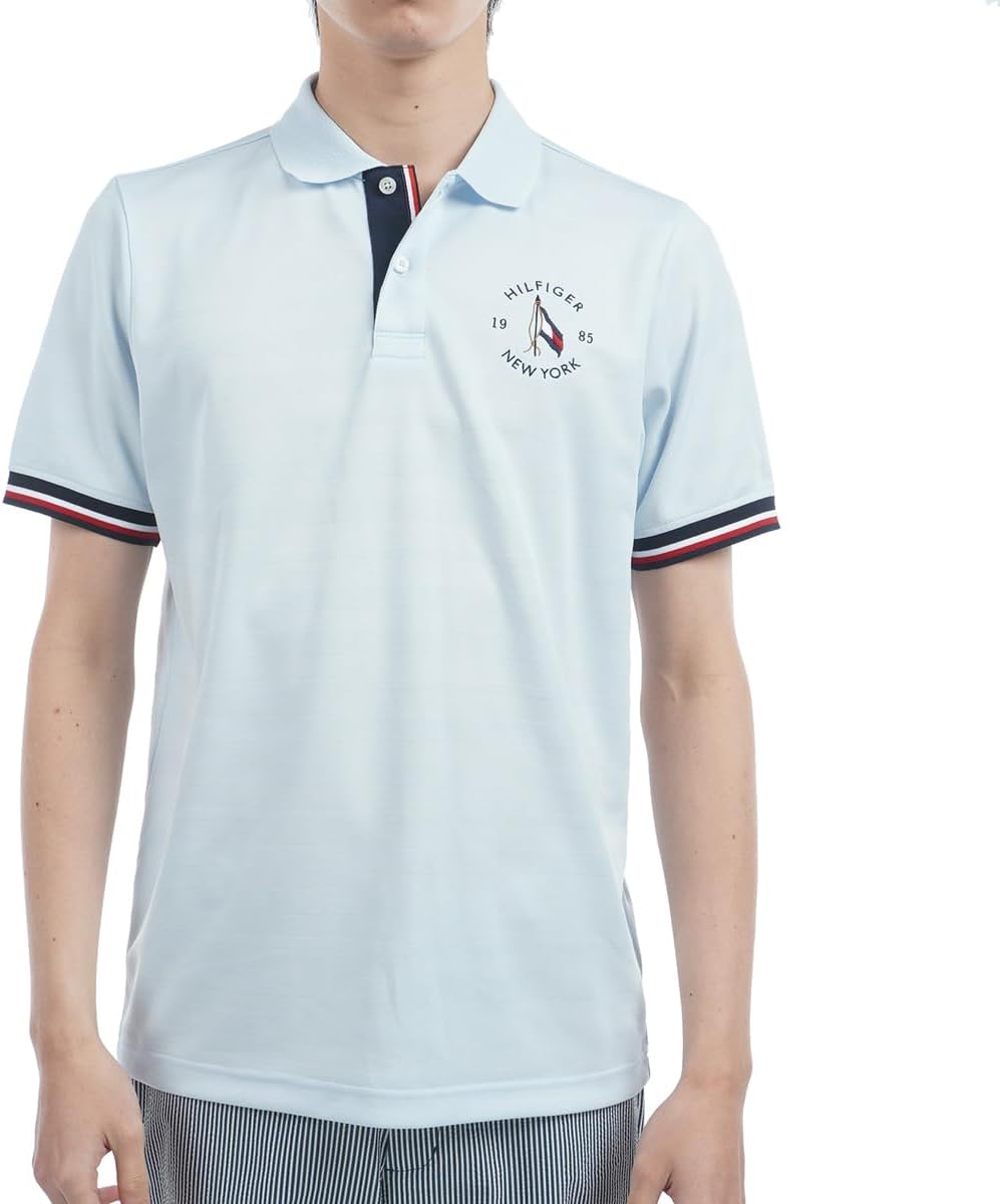 

Мужская рубашка-поло Tommy Hilfiger Golf Classic THMA518, с круглым логотипом, короткий рукав, синий