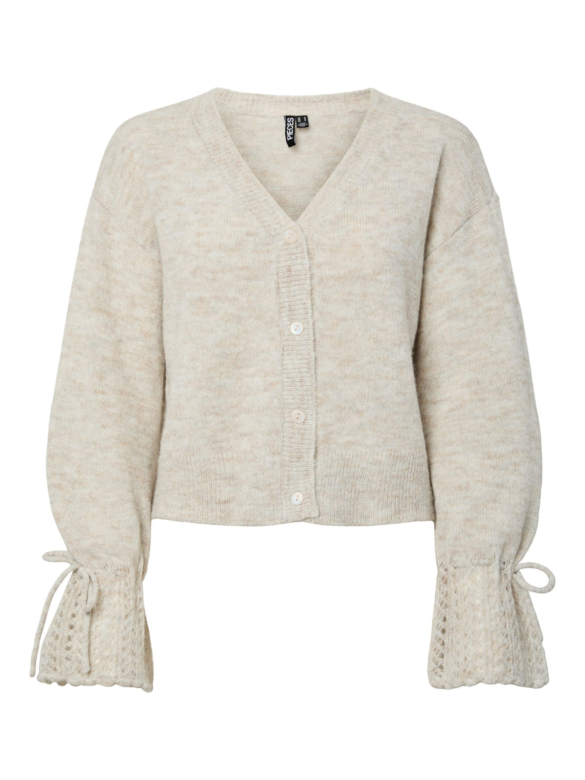 

PIECES Кардиган 'PCSMILLA' вязаный, бежевый