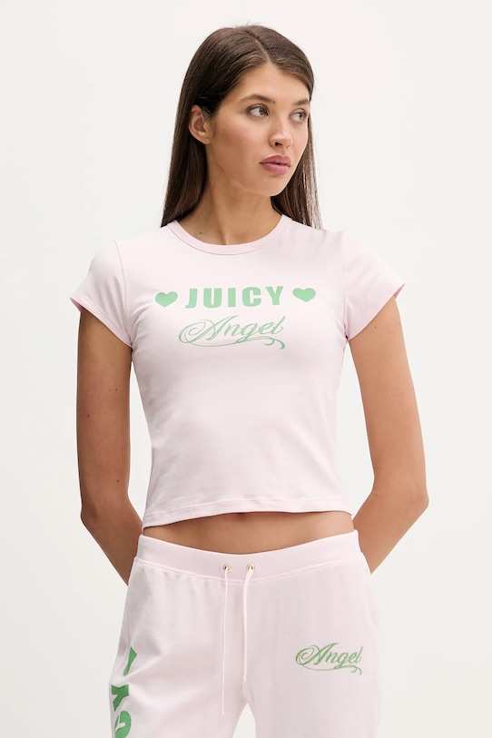 

Футболка с изображением ангела Juicy Couture, розовый