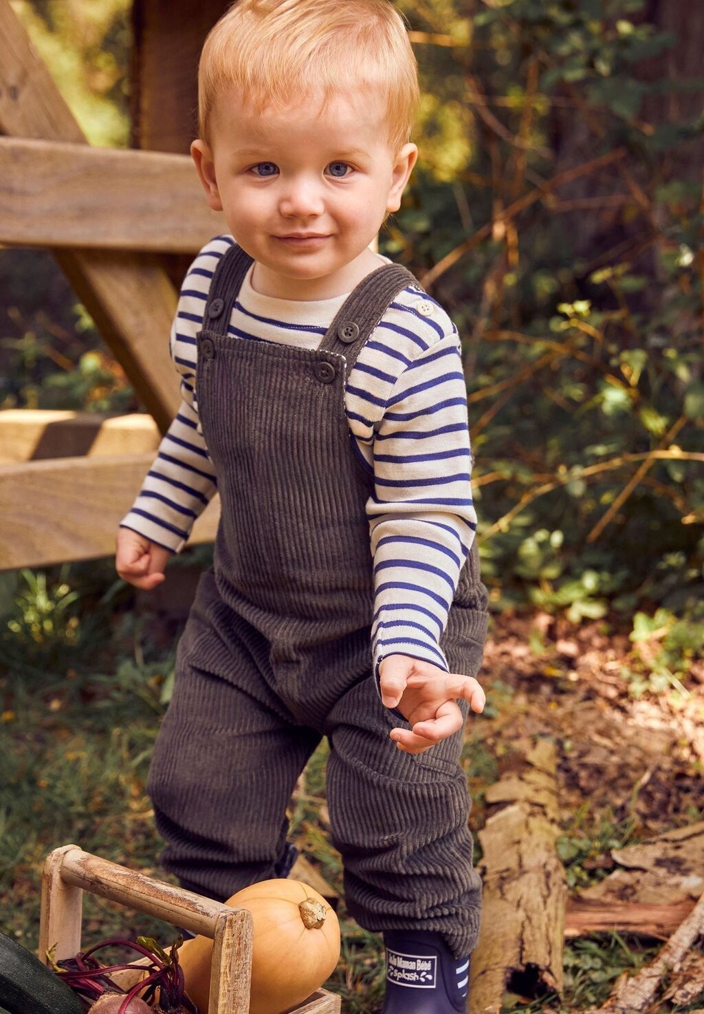 

Рубашка с длинным рукавом BRETON STANDARD JoJo Maman Bébé, цвет ecru navy stripe