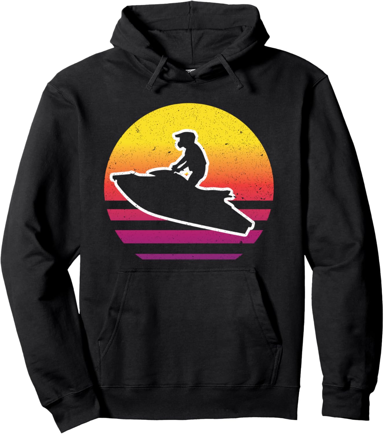 

Худи в стиле ретро с графическим принтом Катание на гидроцикле, черный Jet Ski Gift For Jet Ski Riders Water Scooter