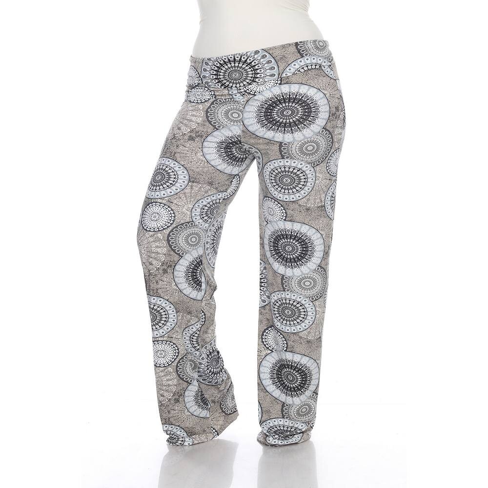 

Широкие брюки больших размеров с разноцветным принтом WM Fashion, цвет Grey Geo