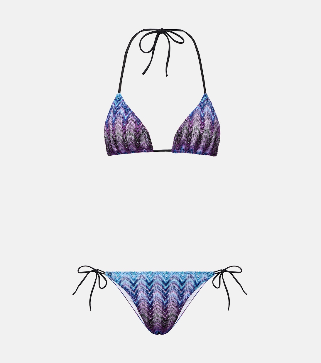 

Бикини с зигзагообразным ламе Missoni, Multi Blue