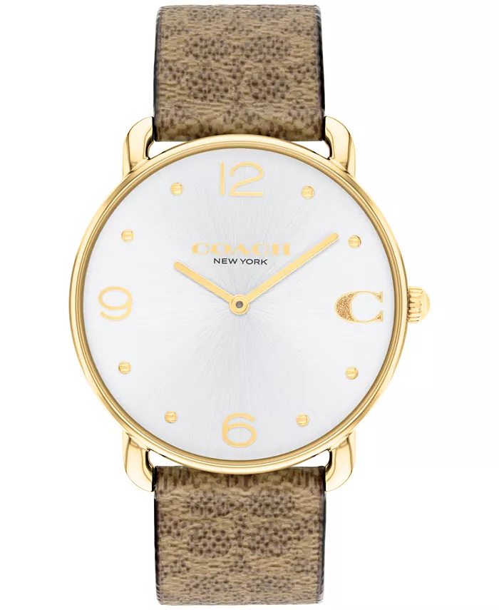 

Женские часы Elliot Signature с ремешком из бежевого холста, 36 мм COACH