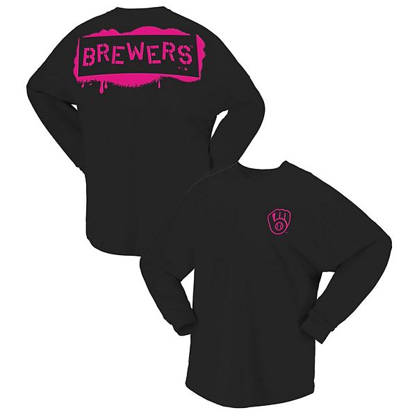 

Женская черная футболка с длинным рукавом milwaukee brewers neon Fanatics, Черный, Женская черная футболка с длинным рукавом milwaukee brewers neon Fanatics