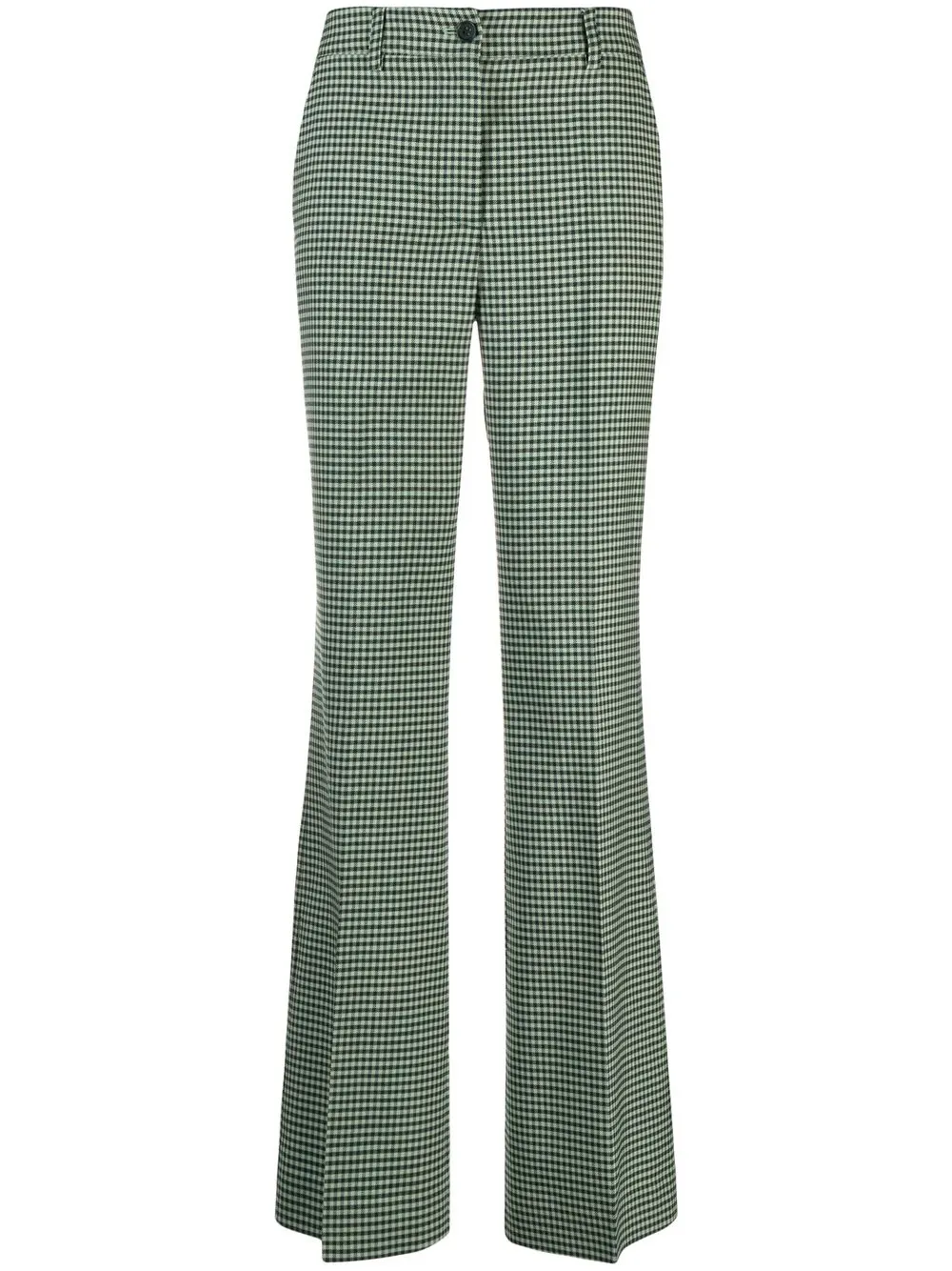 

Расклешенные брюки Lioned в клетку гингем P.A.R.O.S.H., зеленый