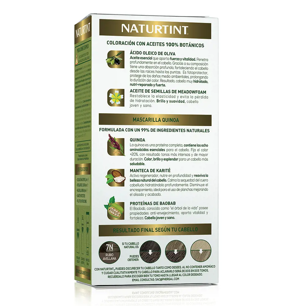 Краска для волос Naturtint Naturtint, цвет 7N rubio avellana, 170 мл. — фото 3