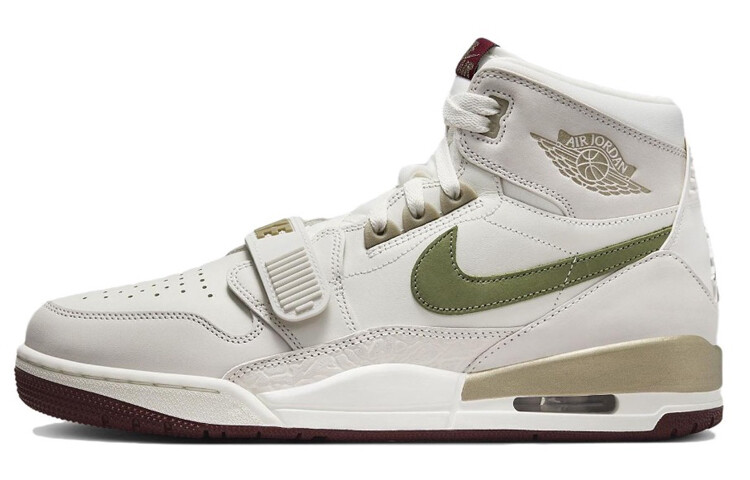 Кроссовки Jordan Legacy 312 Vintage Basketball Shoes Men High-top Coffee, белый