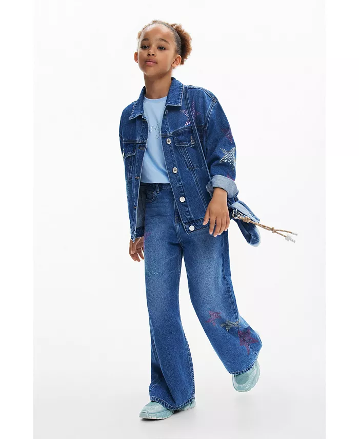 

Джинсовая куртка для девочек Girls's со стразами Desigual, синий