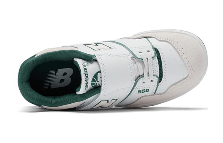 Детские кроссовки New Balance 550 для скейтбординга, бело-зеленые — фото 4