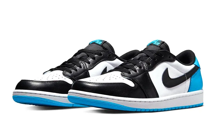 Jordan Кроссовки Retro Low OG Black Dark Powder Blue GS — фото 4