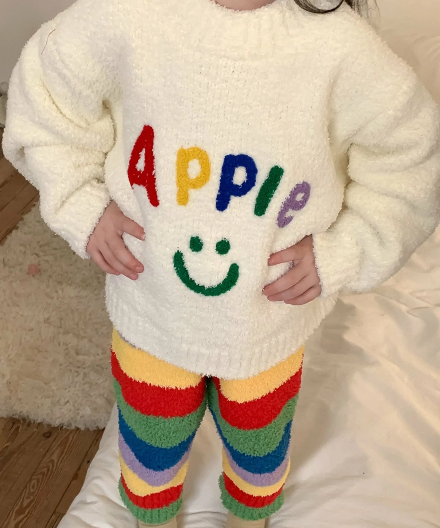 Детский пижамный комплект Aimoha KIDS/Корейская детская одежда, Mochimochi Aimoha Kids, white — фото 3