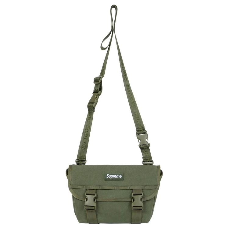 

Supreme Холщовая сумка через плечо мини унисекс оливкового цвета, Olive Green